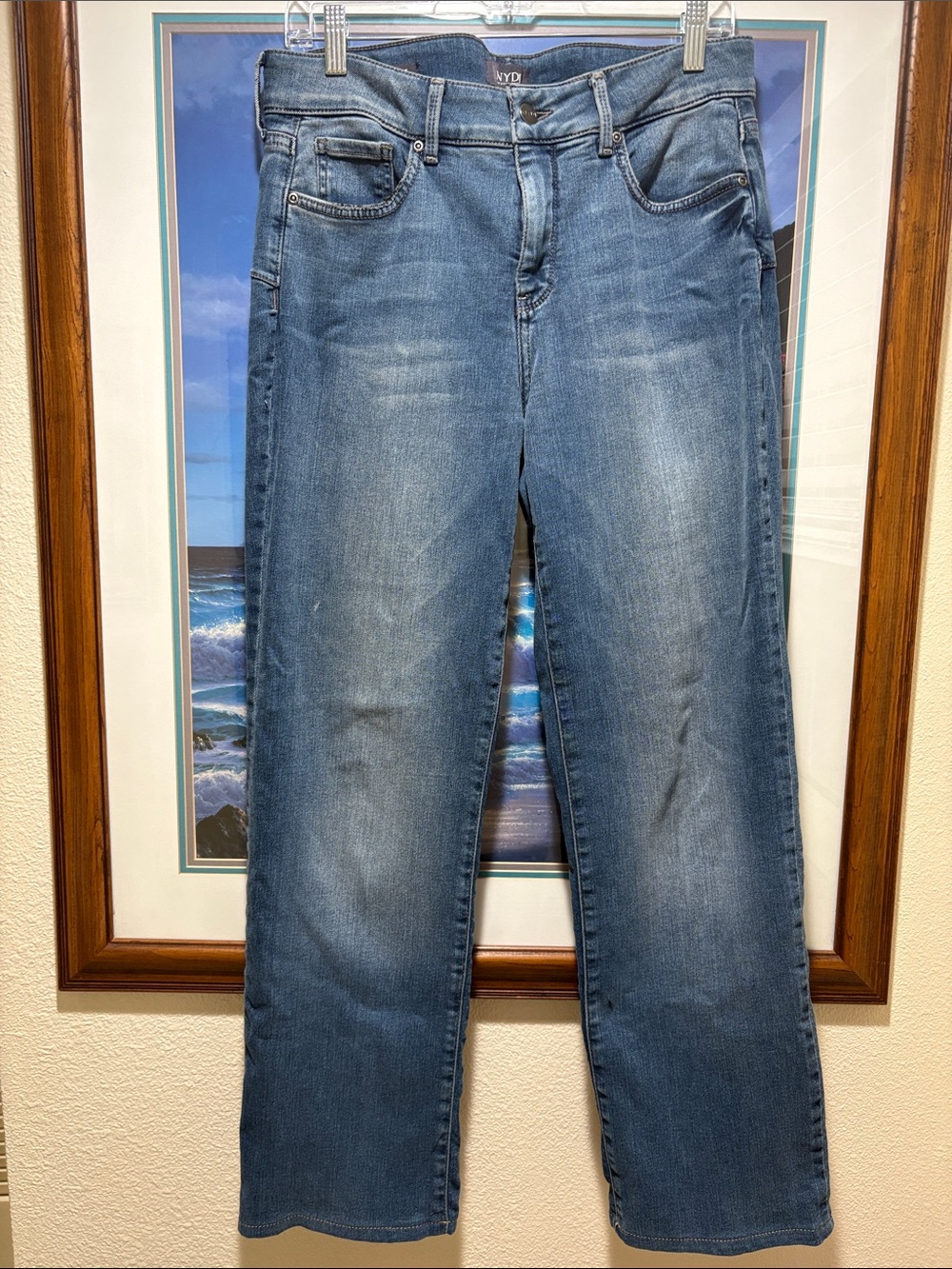 NYDJ Medium Blue Straight-Leg Jeans